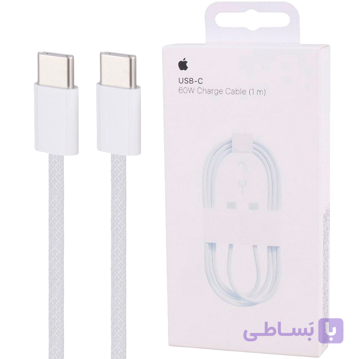 کابل USB-C اپل مدل 60W-C طول 1 متر به همراه سوزن سیمکارت
