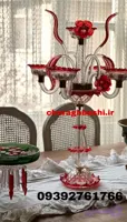 شمعدان مورانو رنگ قرمز