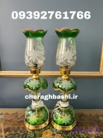 یک جفت شمعدان لاله تراش گل پنبه