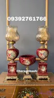 ست سه تیکه چراغ و میوه خوری دنسی مدل ایتالیایی ستون چینی