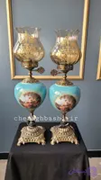 یک جفت چراغ دنسی مدل ایتالیایی فیروزه ای