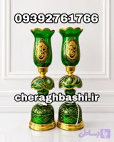 یک جفت چراغ لاله مذهبی 45 سانتی رومیزی کنار ممبری هیئتی