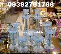 ست 9 تیکه باکارات هفت سین و یک جفت شمعدان