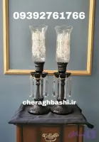 شمعدان کریستالی باکارات رنگ مشکی