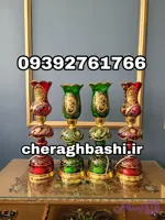 چراغ شمعدان لاله مذهبی کنارممبری هیئتی