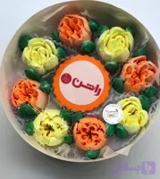 گل های خوراکی مارشمالو با تم پاییزی همراه با کوکی