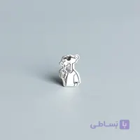 پیرسینگ نقره پلنگ صورتی