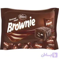 مینی کیک های پذیرایی وبرو با طعم براونی Vobro Brownie بسته 1 کیلویی