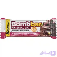پروتئین بار رژیمی بمببار با طعم شکلات براونی Bombbar Natural Bar Brownie وزن 60 گرم
