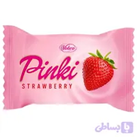 شکلات پینکی وبرو با مغز کرم توت‌ فرنگی و روکش کرم صورتی Vobro Pinki Strawberry بسته 1 کیلویی