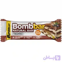 پروتئین بار رژیمی بمببار با طعم تیرامیسو Bombbar Natural Bar Tiramisu وزن 60 گرم