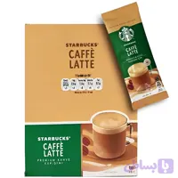 پودر قهوه فوری استارباکس Starbucks مدل Caffe Latte بسته 10 عددی