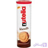بیسکویت نوتلا با کرم شکلاتی استوانه‌ ای 12 عددی Nutella Biscuits وزن 166 گرم