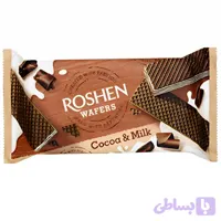 ویفر روشن با کرم کاکائویی شیری Roshen Wafers Cocoa and Milk وزن 216 گرم