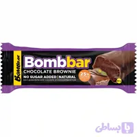 پروتئین بار بمببار با روکش شکلات و مغز براونی Bombbar Chocolate Brownie وزن 40 گرم 3 عددی