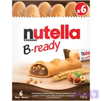 بیسکویت نوتلا بی ردی با مغز شکلاتی ۶ عددی Nutella B_ready وزن ۱53 گرم