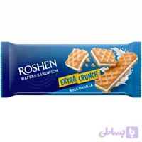 ویفر روشن اکسترا کرانچ وانیل شیری Roshen Milk Vanilla وزن 142 گرم