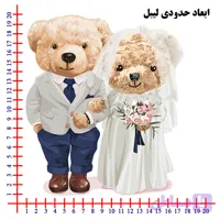 استیکر پارچه و لباس DTF مدل عروسی