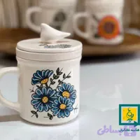 دمنوش خوری سرامیکی دست ساز با طرح آفتابگردان