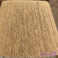 آباژور رافیا رومیزی سایز بزرگ با پایه فلزی و چوبی
