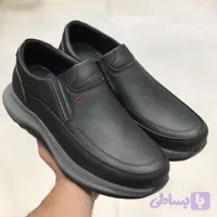 کفش چرم مردانه روزمره رونیکس رنگ مشکی