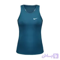 تاپ ورزشی زنانه طرح نایک فلامنت کش حلقه ای کاپ دار رنگ کله غازی سایز L XL 2XL
