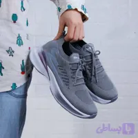 کفش زنانه مدل رانر رنگ طوسی پارچه کشی ایربولینگ