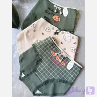 شورت زنانه عروسکی فانتزی کبریتی نخی طرح پاپی سبزشورت زنانه عروسکی پارچه کبریتی تمام نخ