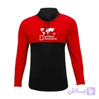تیشرت آستین بلند مردانه جودون طرح نشنال قرمز-مشکی سایز L XL XXL