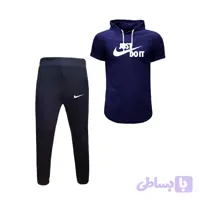 ست تی شرت کلاهدار و شلوار مردانه مدل jus کد 76778