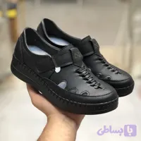کفش طبی زنانه مدل جیران مشکی رویه چرم صنعتی زیره پیو