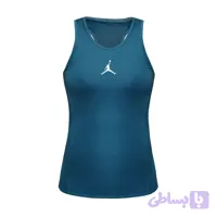 تاپ ورزشی زنانه فلامنت کش طرح Jordan مدل X866R رنگ کله غازی سایز L XL 2XL
