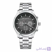 ساعت زنانه استیل بلیزر طرح سه موتور صفحه مشکی رفرانس 3133 با قاب چند ضلعی