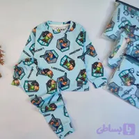 ست بلوز و شلوار راحتی بچگانه طرح ماینکرفت مدل استیو و الکس مناسب 1 تا 6 سال
