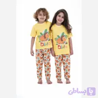 ست تیشرت و شلوار بچگانه طرح داینو دخترانه و پسرانه جنس پنبه ای