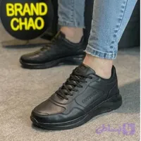کفش چرم مردانه طرح اکو رویه چرم صنعتی زیره پیو سبک کفی طبی دور دوخت شرکتی