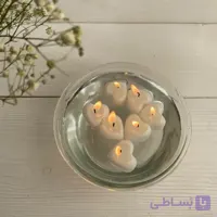شمع قلب رو آبی (بسته ۱۰ عددی)