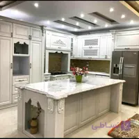 جزیره سنگ کانتر تاپ سنگ اوپن آشپزخانه و سنگ کابینت