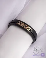 دستبند طلا و چرم سوپر 6