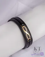 دستبند چرم و طلا جدید 2