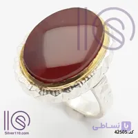 انگشتر نقره دستساز عقیق یمنی کد 42505