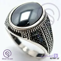 انگشتر نقره عقیق حدید مردانه مدل یادگار کد 62764