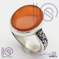 انگشتر نقره دستساز عقیق یمنی کد 42509