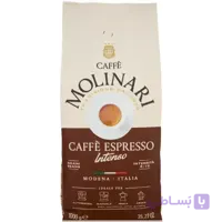 دانه قهوه مولیناری یک کیلوگرم مدل Molinari caffe espresso intenso rosso