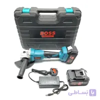 مینی فرز شارژی 118 ولت دیمردار 125 میلی متری دوباطری باس مدل BT125