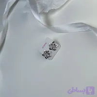 گوشواره گل نقره ای