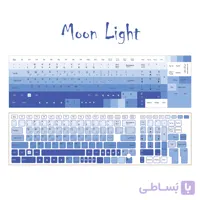 استیکر کیبورد مدل مون لایت-برچسب کیبورد آمبره ضد آب