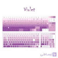 استیکر کیبورد مدل صورتی پاستلی-برچسب کیبورد آمبره ضد آب