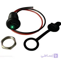 ماژول شارژر باتری لیتیومی تک سل 1 آمپر Type-C رو پنلی گرد مهره خور مشکی