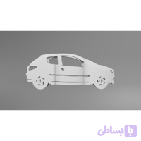جاسوییچی تزیینی سه بعدی طرح پژو 206 - Keychain 206